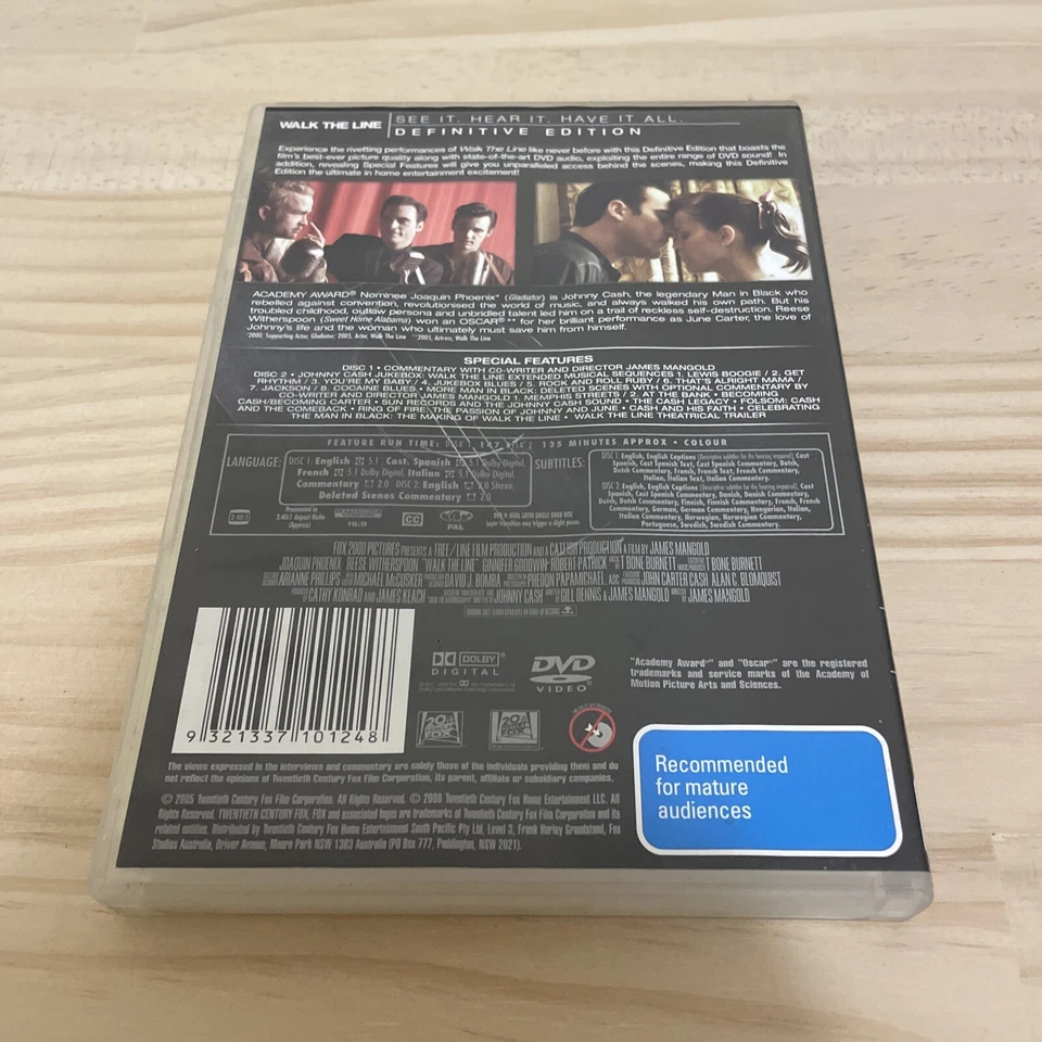 ORIGINAL RETRO DVD MOVIE FILM TV SHOW Walk The Line Johnny Cash - image 3 of 4