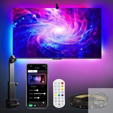 TV LED Backlight with Camera for 55-65 inch Screens, 13Ft LED Strip Lights Sync