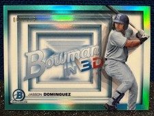 2022 Bowman Chrome Bowman In 3D Aqua Refractor 64/125 ~ JASSON DOMINGUEZ ~ NYY