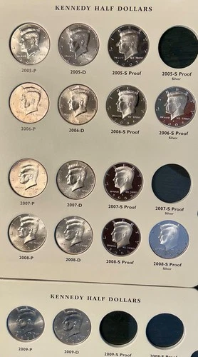 Lot of 16 DIFFERENT Kennedy Half Dollars: (2 Silver Proof, 4 Proof, 10 Clad)