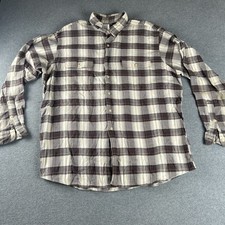 VTG Ralph Lauren Shirt Mens XXL Long Sleeve Button Up Plaid missing Button