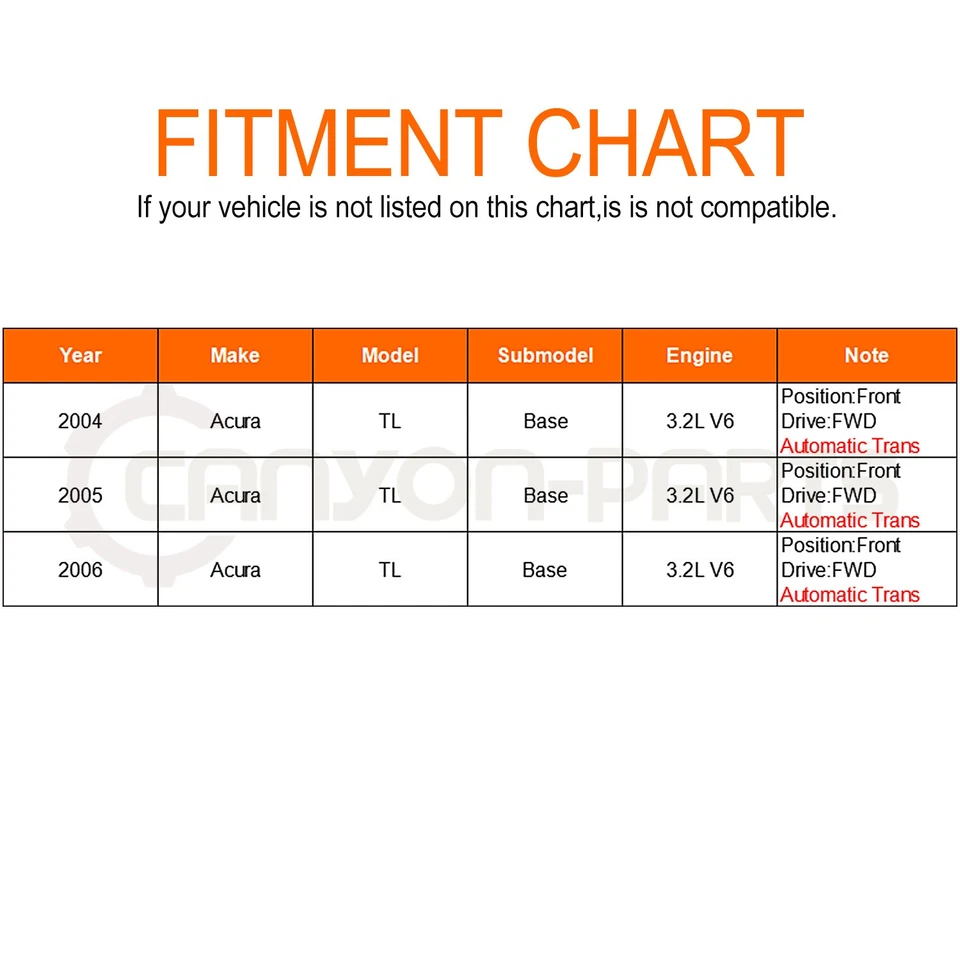 Передний левый правый вал оси CV для автоматической коробки передач Acura TL 3,2 л 2004 2005 2006 годов выпуска - Изображение 2 из 4