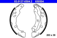 Bremsbackensatz FÜR CitroËN C-ELYSEE (Dd ), Peugeot 301 - ATE 03.0137-0504.2