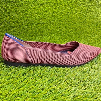 Rothy's The Point Womens Size 10.5 Pink Casual Knit Slip On Ballet Flats Shoes