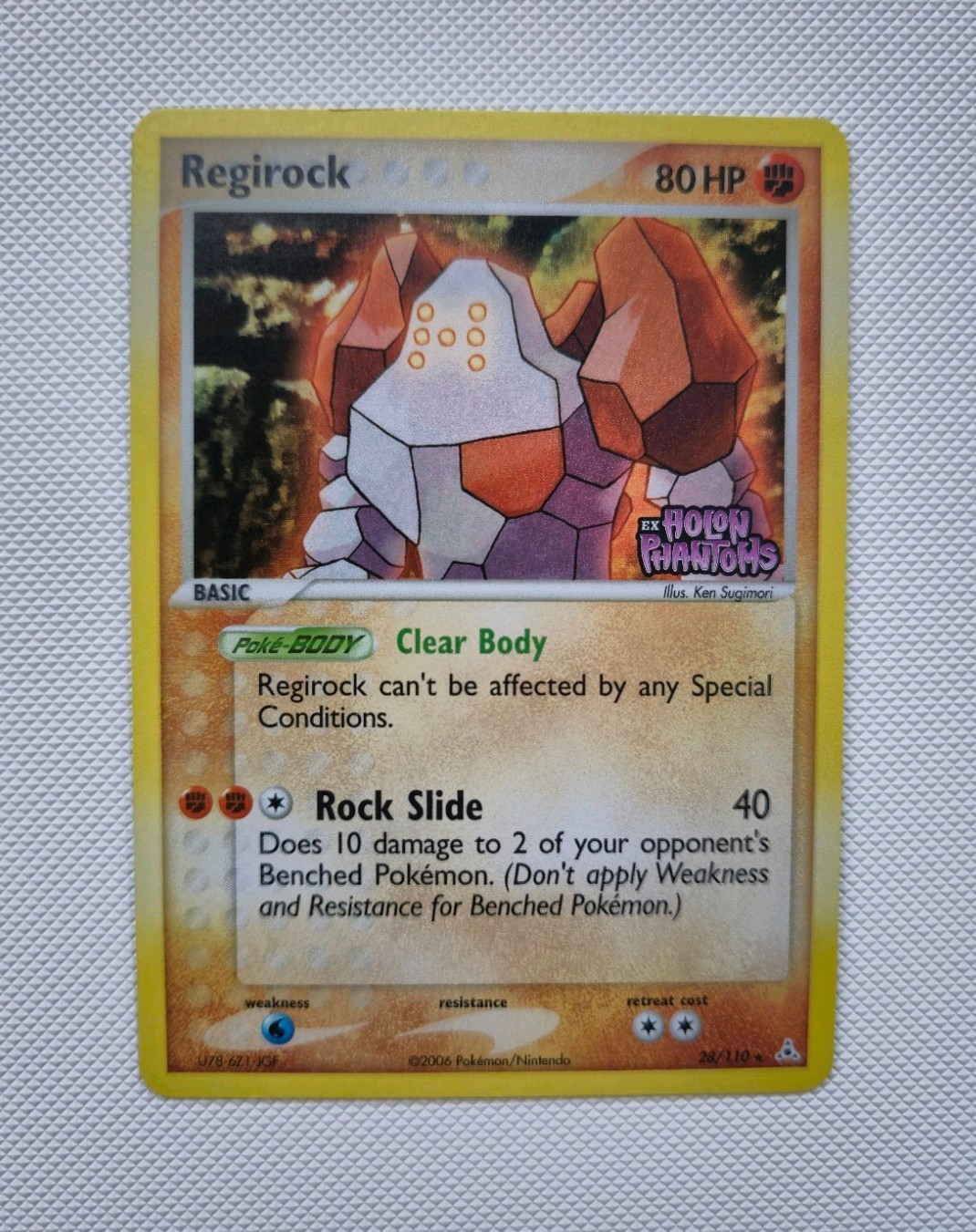 Pokémon TCG Regirock 28/110 EX Holon Phantoms Stamped Reverse Holo NM