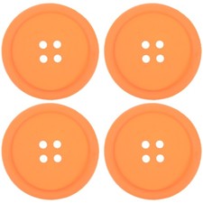 4 Pcs/Pack Button Shape Cup Mat Silicone Coasters Round Mats