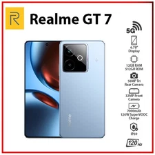 Realme GT 7 5G 12GB+512GB BLUE Dual SIM Unlocked Global Android Cell Phone