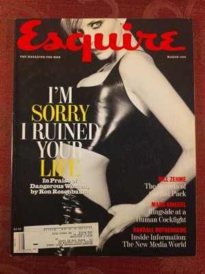 ESQUIRE March 1996 Frank Sinatra Rat Pack Bill Zehme Dangerous Women