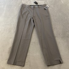 New Greg Norman Pro Tech Performance Pants Men's  FITS 36x30 Grey Slacks Chnios