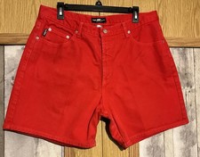 Parkers Jeans PJ Shorts Red Vintage 90s Mom Jorts Shorts Made In USA 3XL Hipster