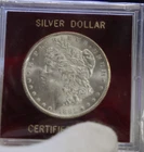 1885 CC US Morgan Silver $1 Key Date Red Case Mid Level Unc