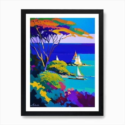Nusa Dua Indonesia Colourful Painti Framed Wall Art Poster Canvas Print Picture