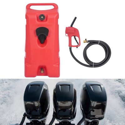 Boat Fuel Tank 53L Outboard Fueling Gasoline Tank Portable 14Gal for Mariner Red