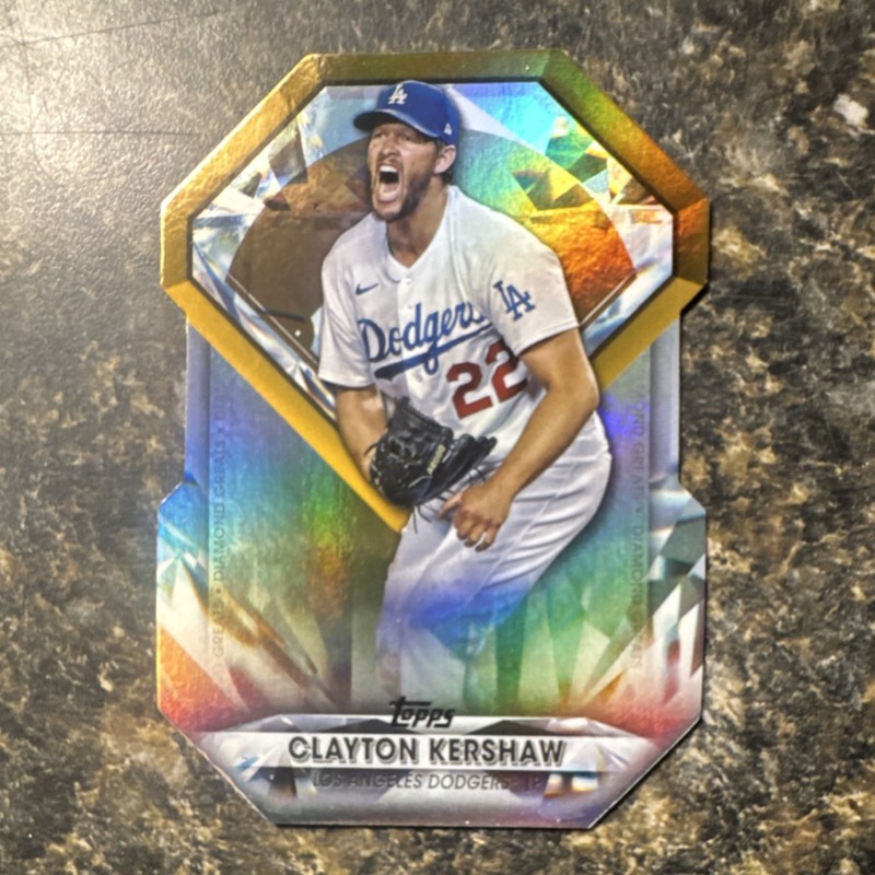 Topps 2022 Series 1 Diamond Greats Die-Cuts Clayton Kershaw Dodgers #DGDC-12