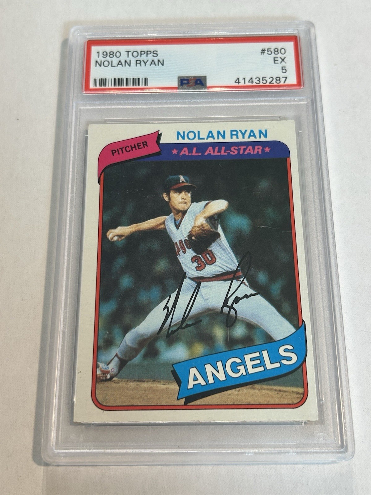 1980 Topps Nolan Ryan #580 PSA 5 EX Angels E1
