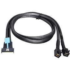 PCIE Gen5 MCIO 8X 8i to 2x SAS HD SFF-8643 Connection Cable for Server Adapter