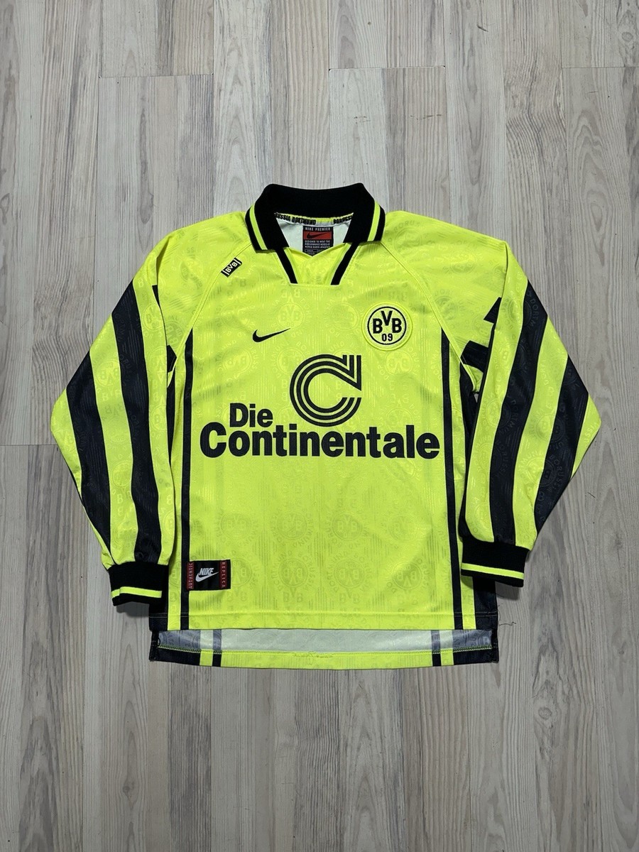 VTG Nike Premier SOCCER JERSEY FC Borussia Dortmund BVB Home 1995