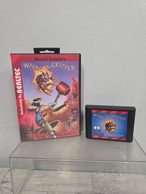 Sega Genesis Mallet Legend' s WHAC-A-CRITTER Realtec Clean!!!