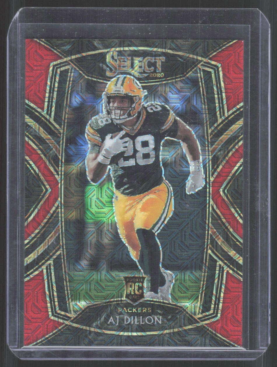 2020 Panini Select #265 AJ Dillon Red Prizm #/49