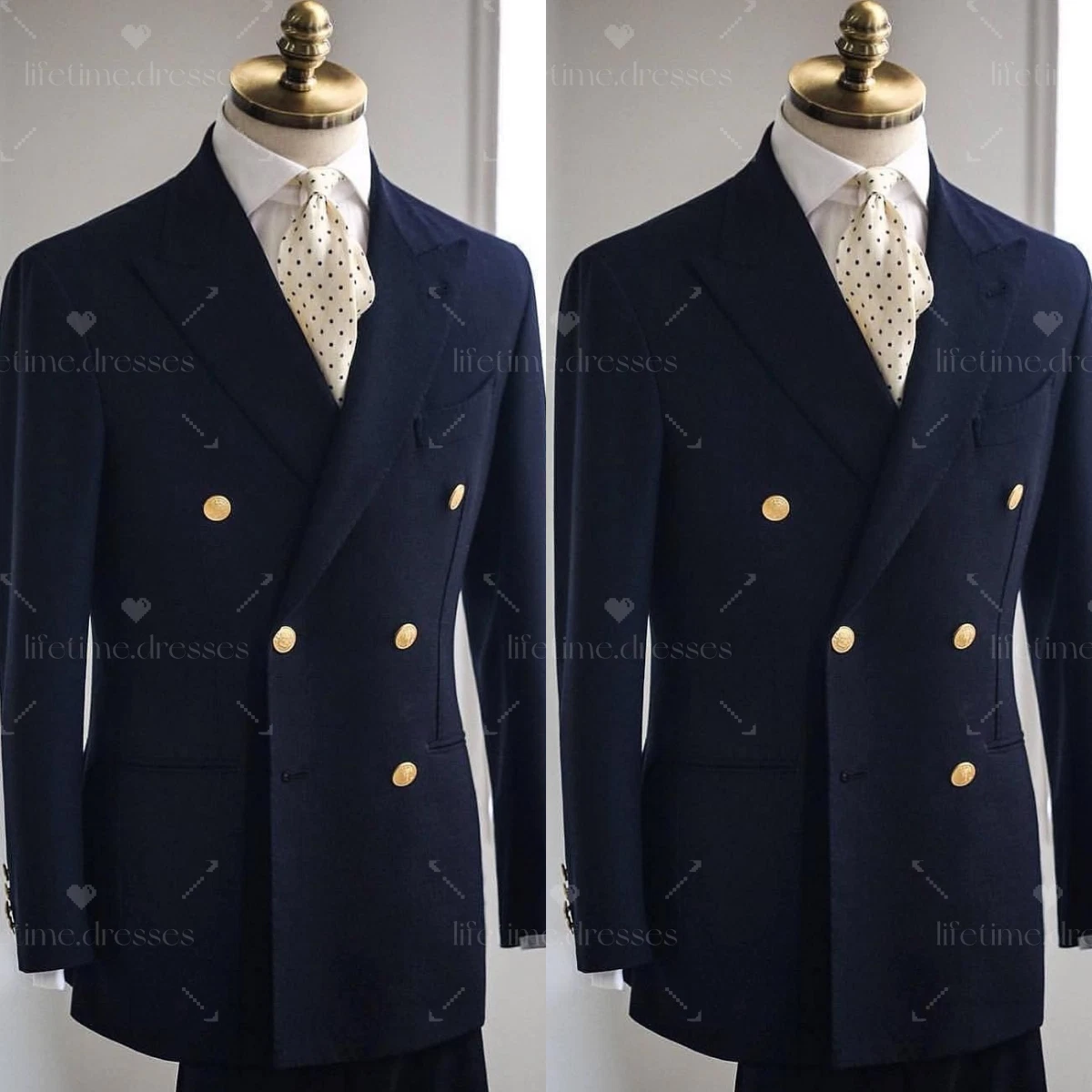 Double Breasted Mens' Suit Business Formal Jacket Offical 2Pcs Peak Lapel Blazer
Opens in a new wind