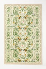 Modern Handmade Area Rug Hand-Tufted Floral Rug Anthropologie Rug for Bedroom