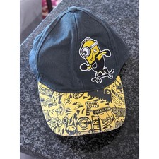 Minions The Rise of Gru Baseball Cap One Size Black Yellow Skater Hat