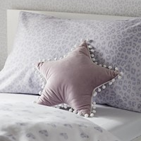 Little Furn. Kids Lilac Star Indoor Cushion, (L)40cm x (W)40cm