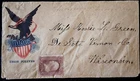 65 Civil War Patriotic - Scarce Eagle & Shield - Minnesota to Wisconsin Usage