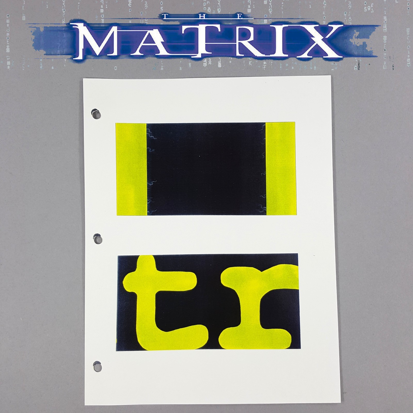 The Matrix - Production Used Color Concept Storyboard - Matrix  Close Up - COA