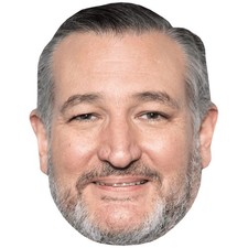 Ted Cruz Smile Celebrity Mask, Flat Card Face, Fancy Dress Mask