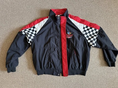 VTG 90’s NASCAR Raybestos Motorsport Racing Jacket XXL Swingster Nylon Checkered image 4