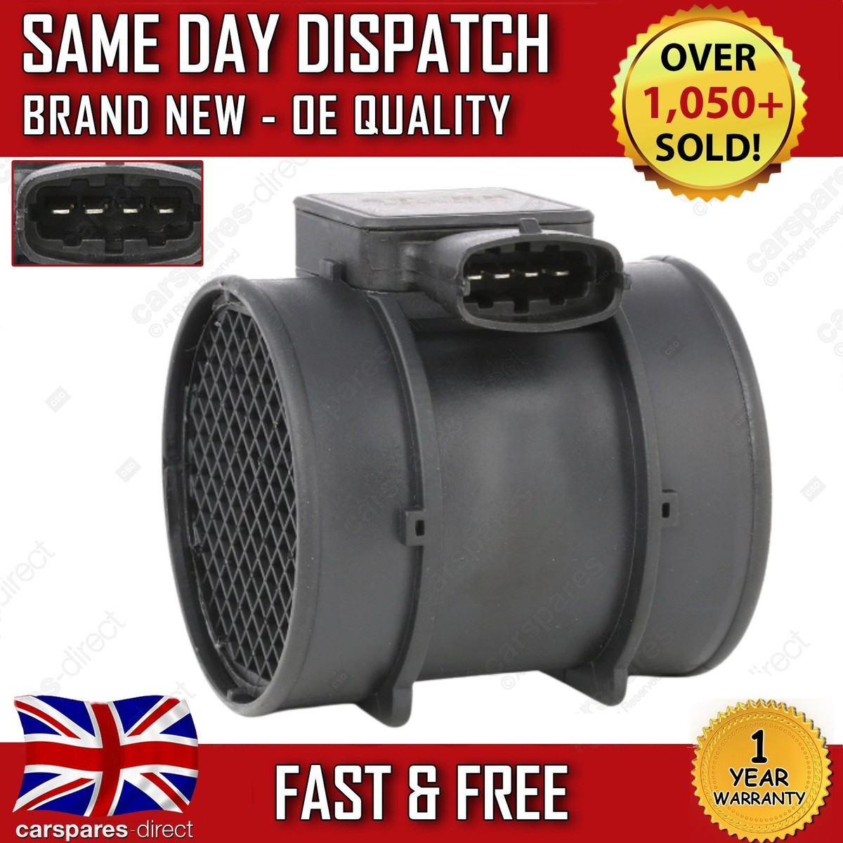 VAUXHALL ZAFIRA A 1.8 16V PETROL 1999-2005 MASS AIR FLOW METER