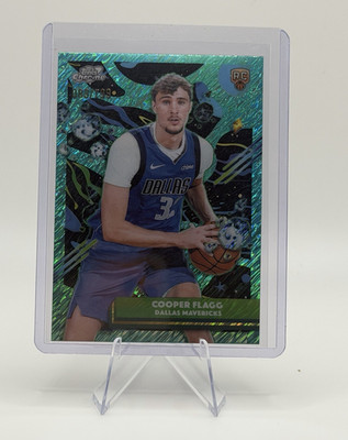 Topps Cosmic Chrome Cooper Flagg Mavericks Aqua Equinox Refractor #12 RC /199