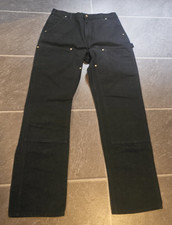 CARHARTT BLACK B01 DOUBLE KNEE PANTS UNION USA MADE MEN'S SZ 36X34