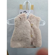 Cynthia Rowley super soft, faux fur, hooded vest, size 0-3M