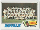 Kansas City Royals / Whitey Herzog 1977 Topps #371 Team Card Ex/Mt-NM
