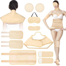 10Pcs Castor Oil Pack Wrap Organic Cotton, Castor Oil Packs Kit