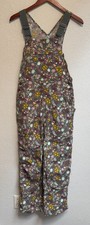 Duluth Trading Heirloom Gardening Bib Overalls Butterfly Floral Print XSx29