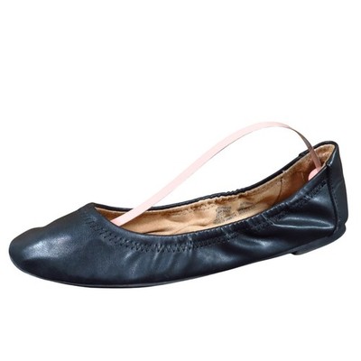 Time & Tru Ballet Flats Women Size 7 Casual Work Shoes Black Faux Leather