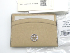 Tory Burch Robinson Leather Card Case in Praline NWT w/ Original Packaging