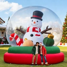 Wellcomer 16 Ft Inflatable Snowman SnowGlobe - Christmas Décor