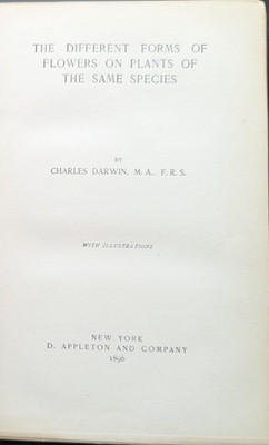 Different Forms Of Flowers Darwin 1896 Evolution Of Plant Reproduction