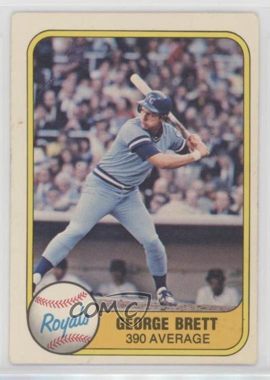 1981 Fleer George Brett (390 Average on Front) #28 HOF 03vx