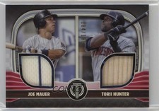 2022 Topps Tribute Dual Relics 2 Player 184/199 Joe Mauer Torii Hunter HOF 5w7