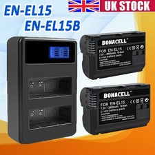 2x EN-EL15 Battery & Charger For Nikon D7000 D7100 D800E D810 D750 D600 Z7 Z6 UK