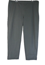 NEW Eileen Fisher Organic Cotton Ankle Slit Pants in Graphtie - size XL P3705