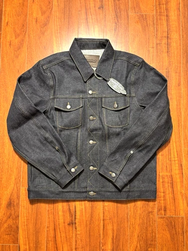Freenote Cloth Denim Trucker Jacket Dark Indigo Cotton Mens XXL NWT 27x24 - product listing photo