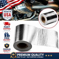 5m Aluminum Foil Silver Exhaust Thermal Wrap Manifold Header Isolation Heat Tape