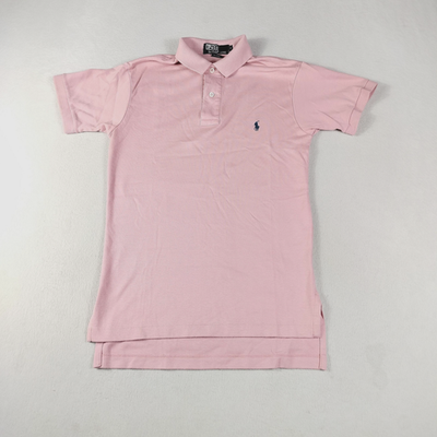 Vintage Polo Ralph Lauren Shirt Mens Small Pink Pique Polo Pony