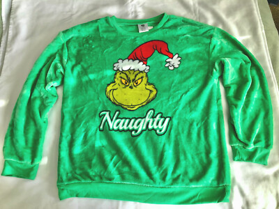 NWT Suess The Grinch Fleece Pullover Ugly Sweater Size XL